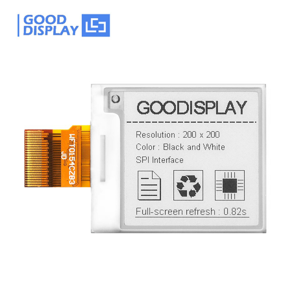 1.54 inch e-paper display high resolution 200x200 partial refresh fast speed with adapter board
