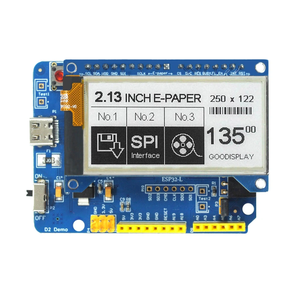 E Ink Module Poster E Ink Module for 2.13-Inch Touchscreen & Front Light E-ink Display Low ...