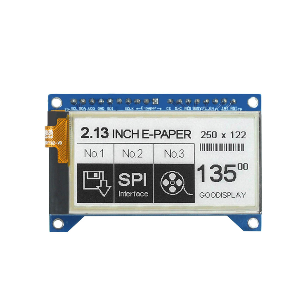[EOL]E Ink Module for 2.13-Inch Touchscreen & Front Light E-ink Display Low-Power E-Paper Screen Driver