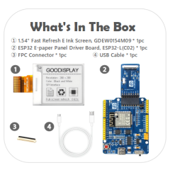 GDEW0154M09 with ESP32 Demo Kit