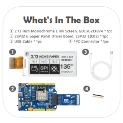 GDEY0213B74 with ESP32 Demo Kit