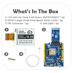 GDEY0154D61LT with ESP32 Demo Kit