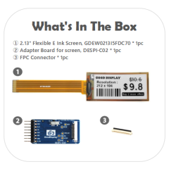 GDEW0213I5FDC70 with Adapter Board