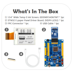 GDEM0154D67WT with STM32 Demo Kit
