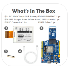GDEM0154D67WT with ESP32 Demo Kit