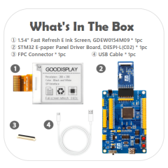 GDEW0154M09 with STM32 Demo Kit