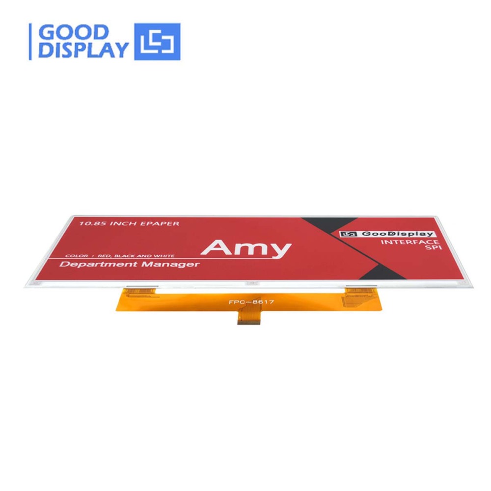 [EOL]10.85-inch Large ePaper Tri-color Narrow Red E Ink Screen 1360x480 Resolution