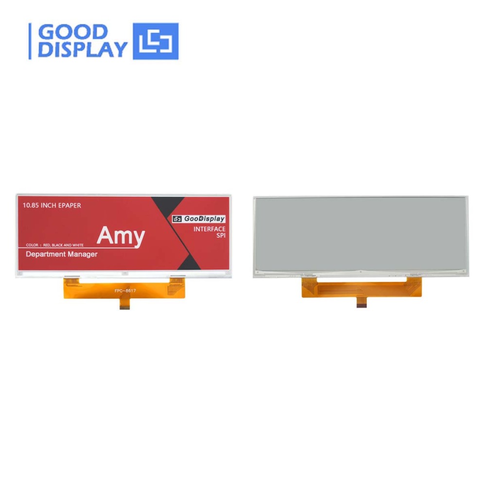 [EOL]10.85-inch Large ePaper Tri-color Narrow Red E Ink Screen 1360x480 Resolution