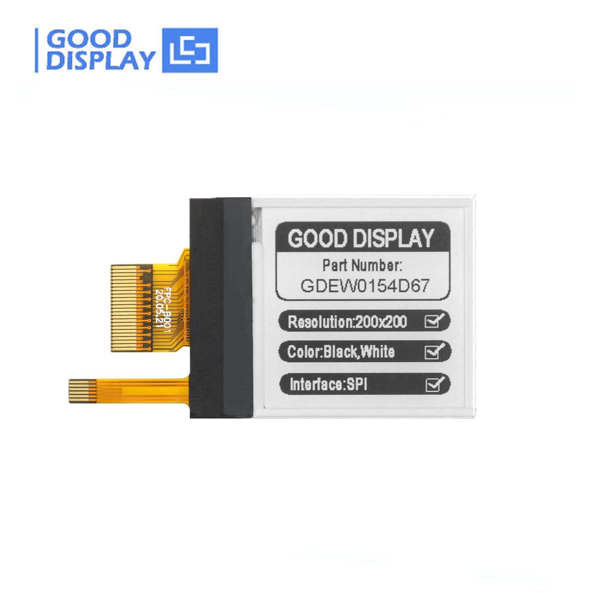 1.54-Inch E-Ink Display with Frontlight & 4 Grayscale, Clear and Bright ...