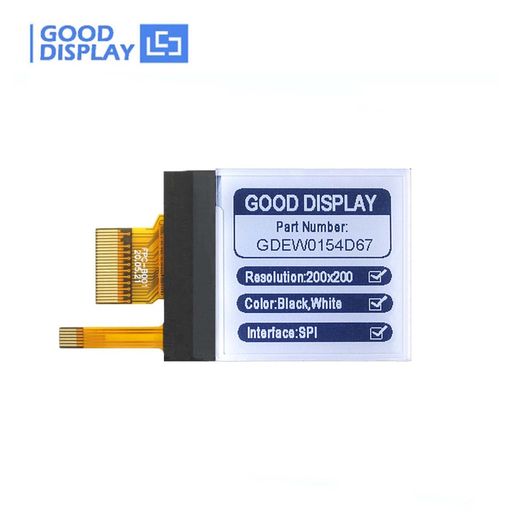 1.54-Inch E-Ink Display with Frontlight & 4 Grayscale Clear and Bright Anytime