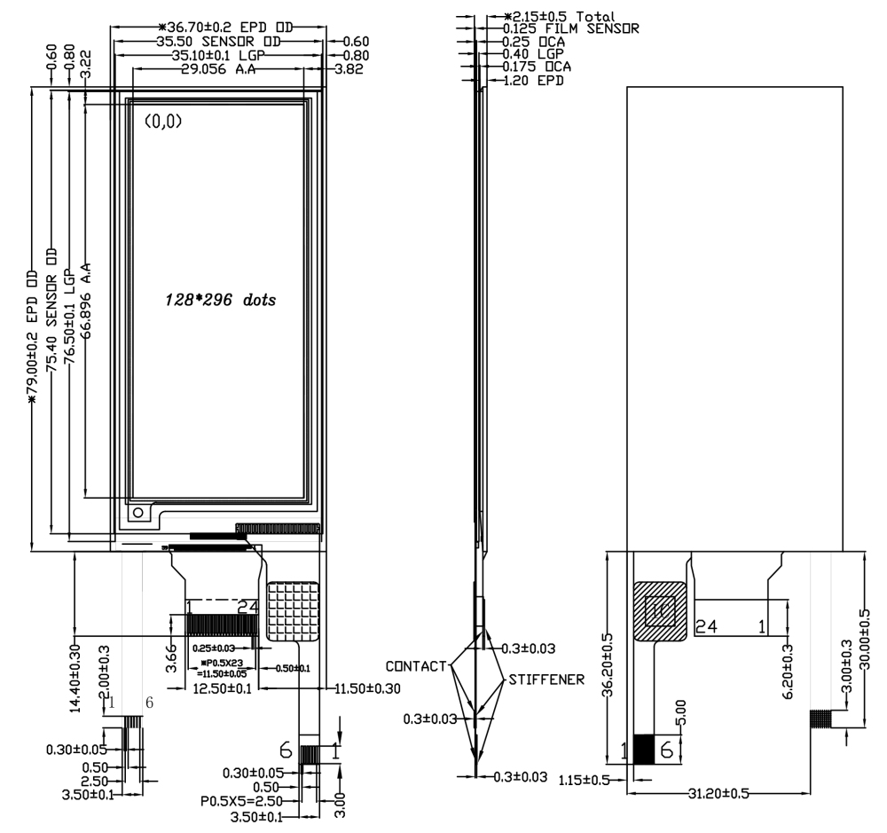 2.9-Inch Touchscreen ePaper with Frontlight for Crystal-Clear and Interactive Viewing