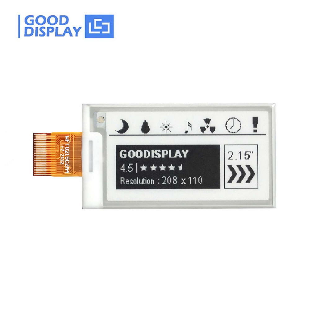 Low-Cost 2.15-Inch E Ink E-paper Display Screen 0.5s Partial Refresh 208x112 Resolution