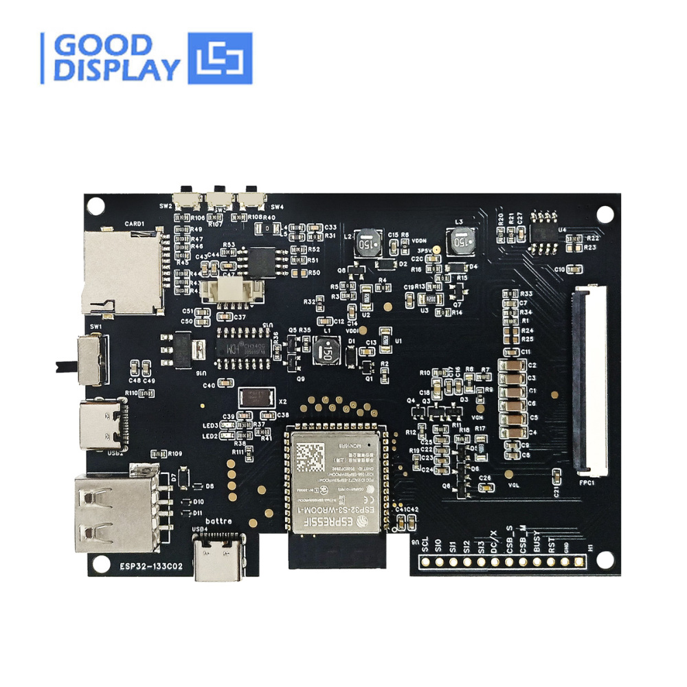 Development Kit for 13.3-inch E6 Series Color Display QSPI Driver Board, ESP32-133C02