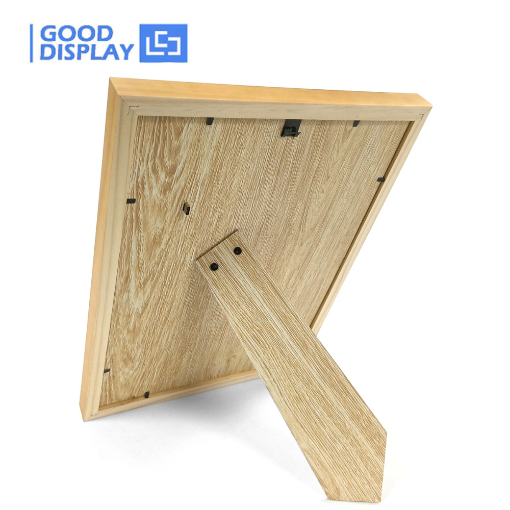 Wooden Digital Photo Frame with E Ink Spectra 6 Color Display 13.3 Inch 1600x1200 HD E-Paper, GDP133EW1
