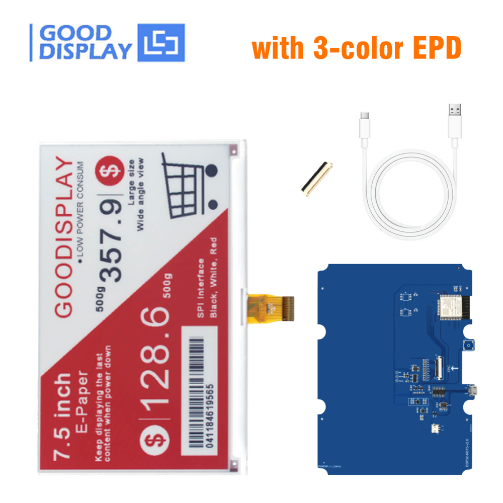 ESP32 7.5inch WiFi E Ink Display Kit Effortless Wireless Updates Driver Board