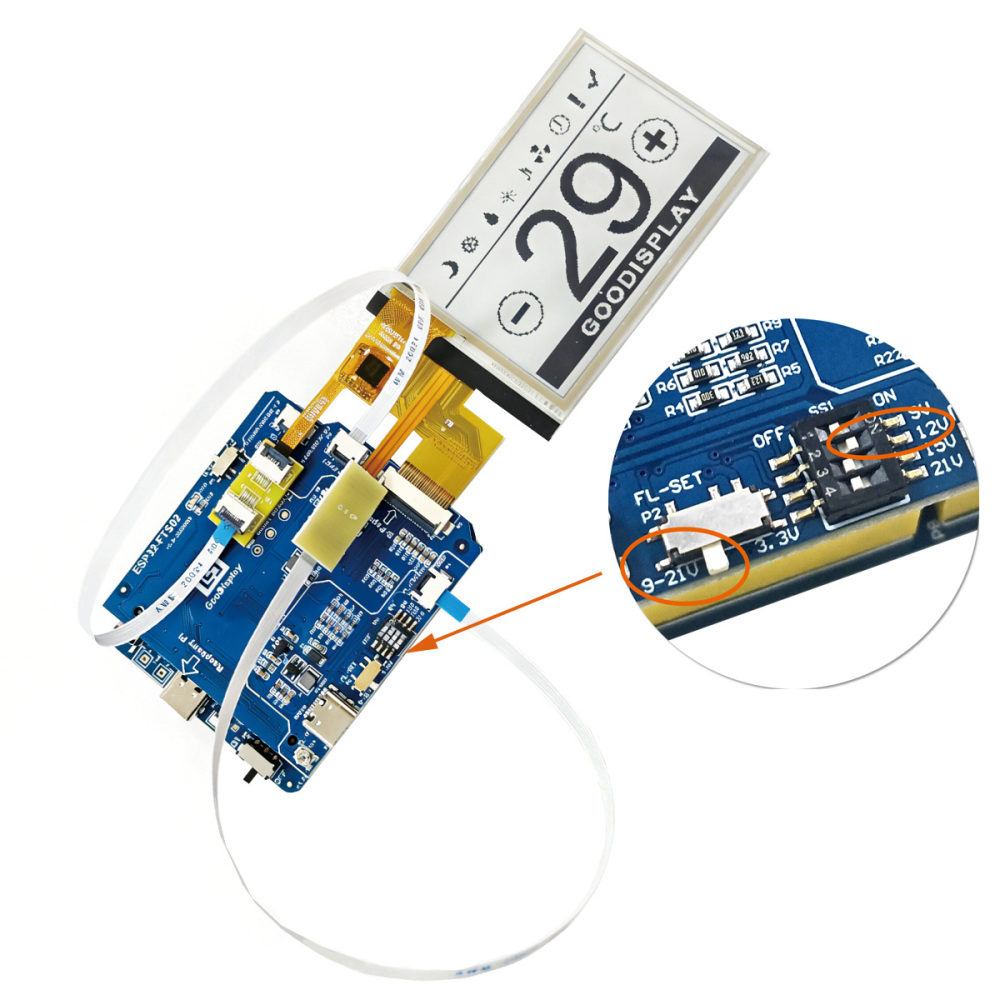 E-Ink Paper Front-Light Touch 2.7" e-Paper Display for Raspberry Pi Eink Display Module HAT Starter Kit, GDEY027T91-FT11