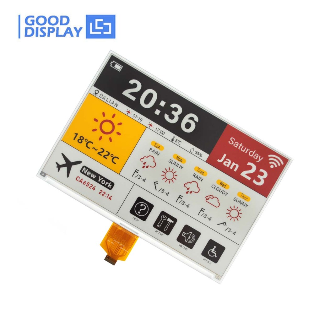 10.2-Inch 4 Color E-Ink Display High-Resolution 960x640 ePaper Screen with Black, White, Red and Yellow, GDEM102F91
