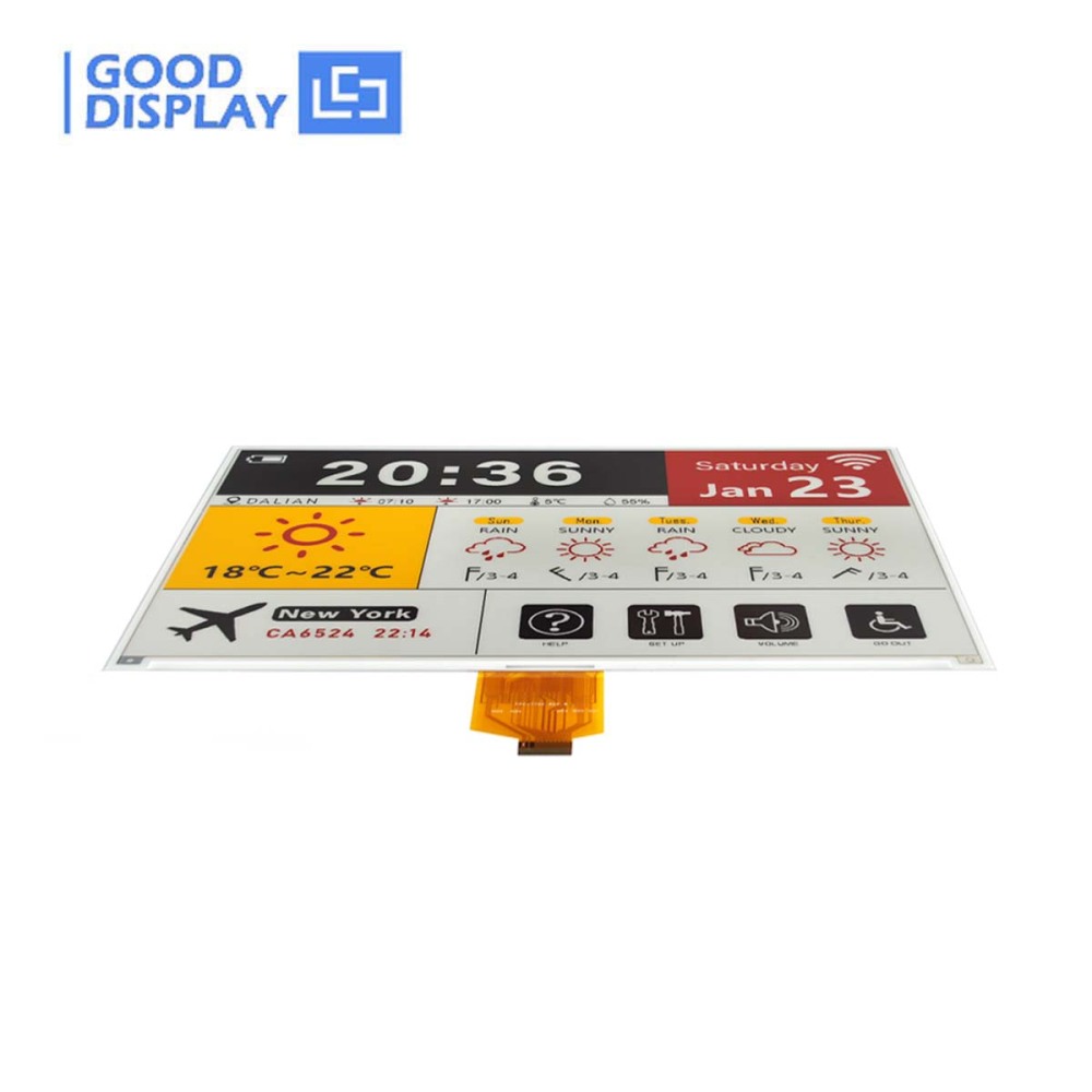 10.2-Inch 4 Color E-Ink Display High-Resolution 960x640 ePaper Screen with Black, White, Red and Yellow, GDEM102F91