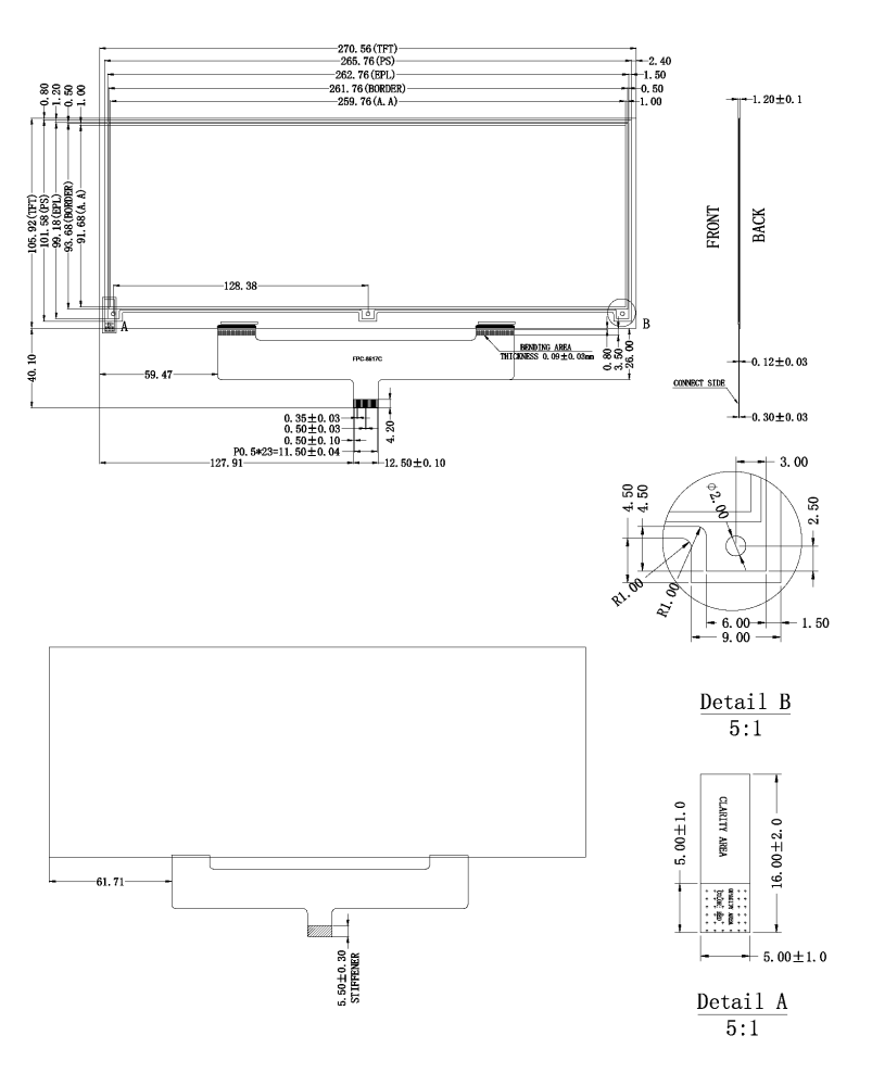 High-quality 10.85Inch Electronic Ink Screen Best Price for Large 1360×480 E-Paper Display 133 PPI, GDEM1085T41