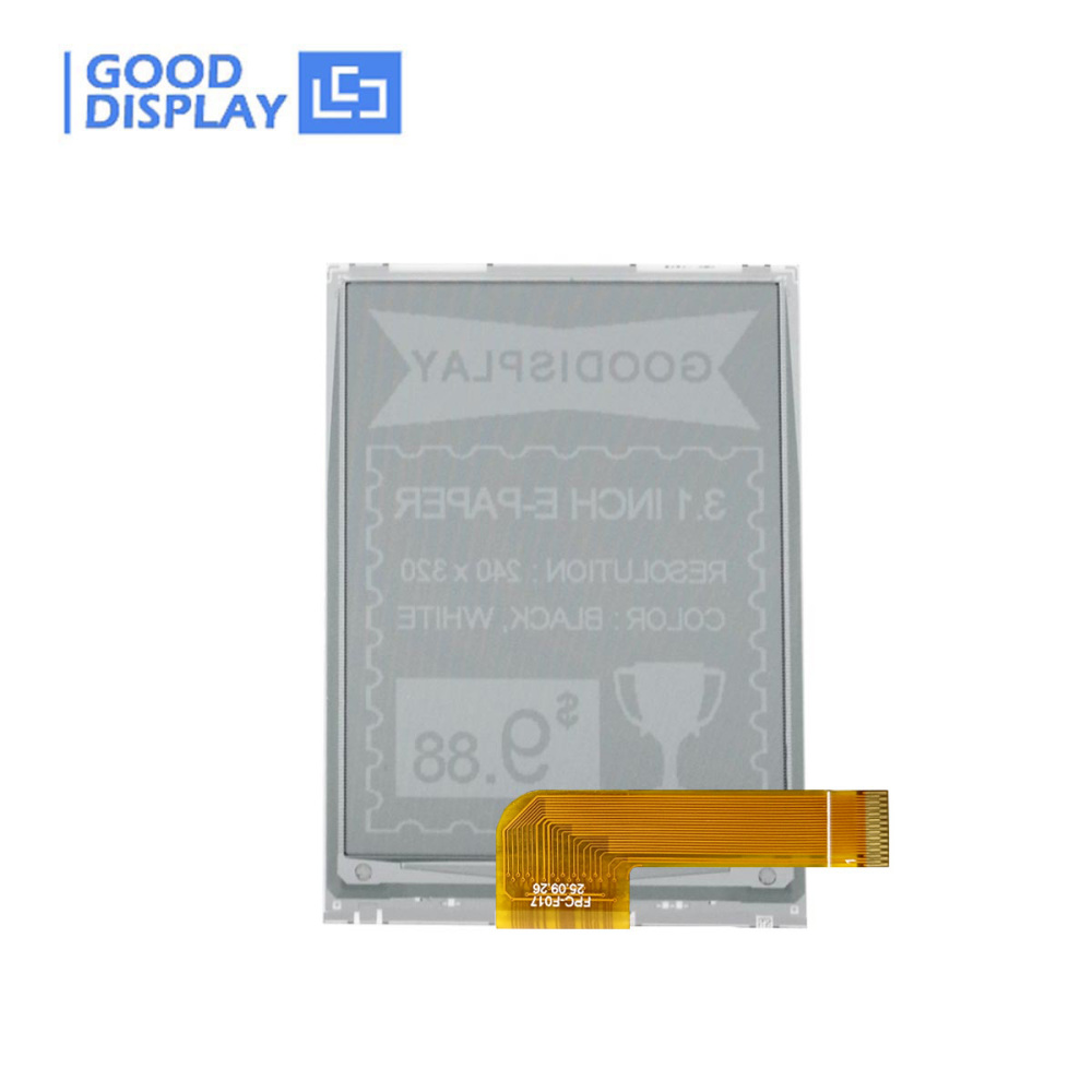 3.1 Inch Black White E-ink 320x240 Resolution E-paper Raw Displays Module, GDEY031T10