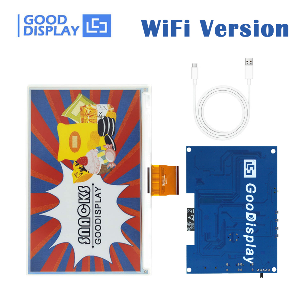 All-in-One E Ink Display Dev Board Bluetooth/WiFi/USB/SD Card Test Kit (24-pin) ESP32E6-E01