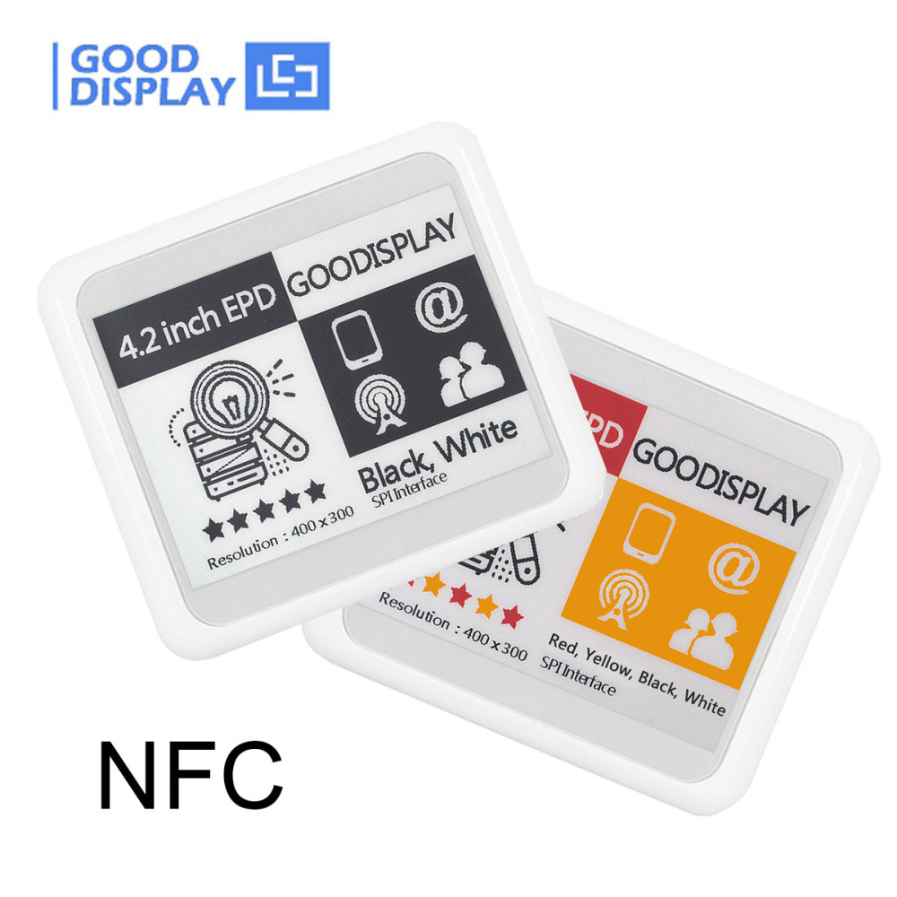 4.2 inch Wireless E-ink Display Passive NFC Color E-Paper Screen Label ESL , No Battery, GDN042F