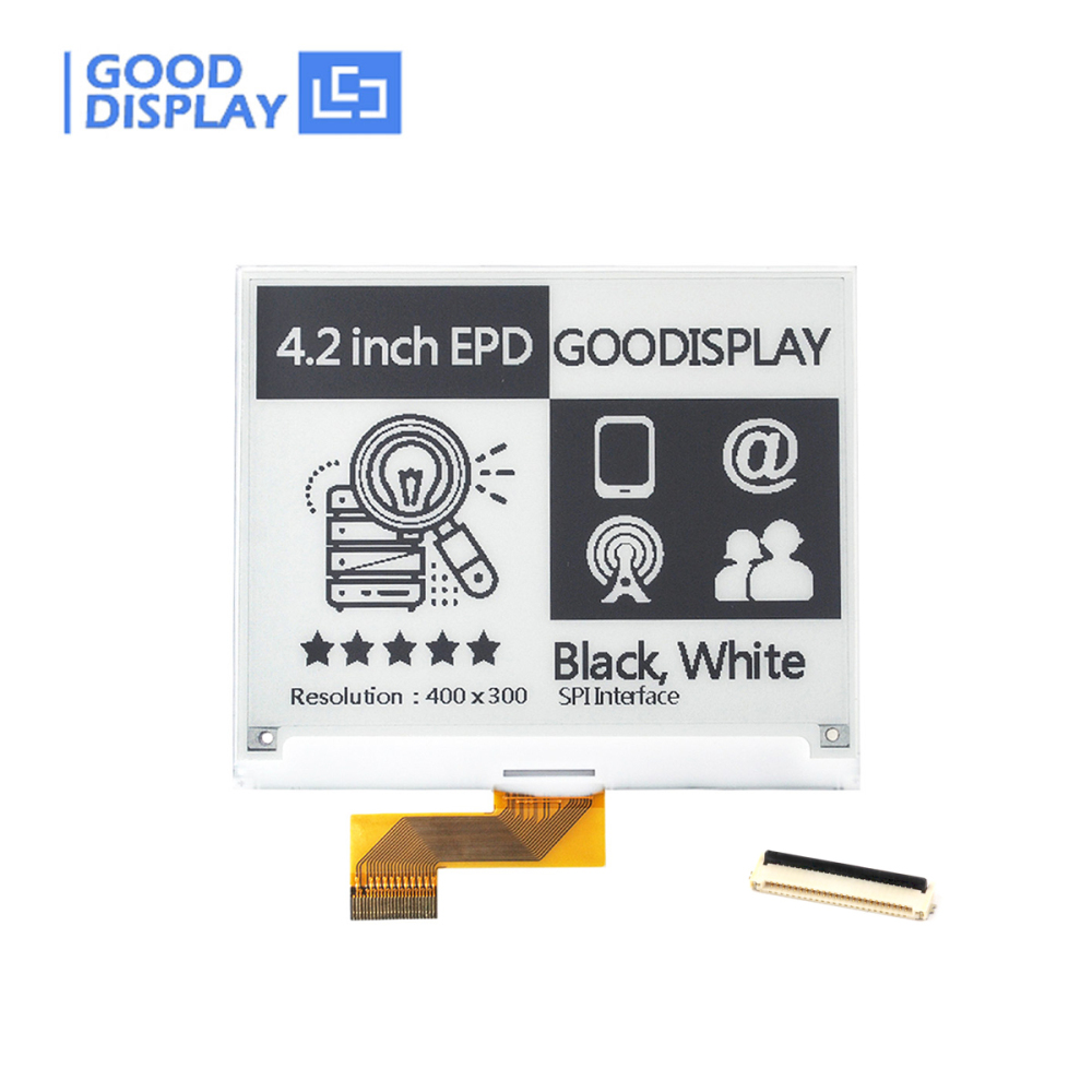 4.2 inch e-ink panel SPI interface 4 Grayscale buy e-paper display Customizable 2s Fast Refresh, GDEY042T81