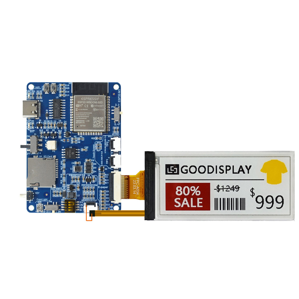 2.9" E Ink Display Front Light 800x480 Resolution Low Power SPI Interface, GDEY029F52-FL03