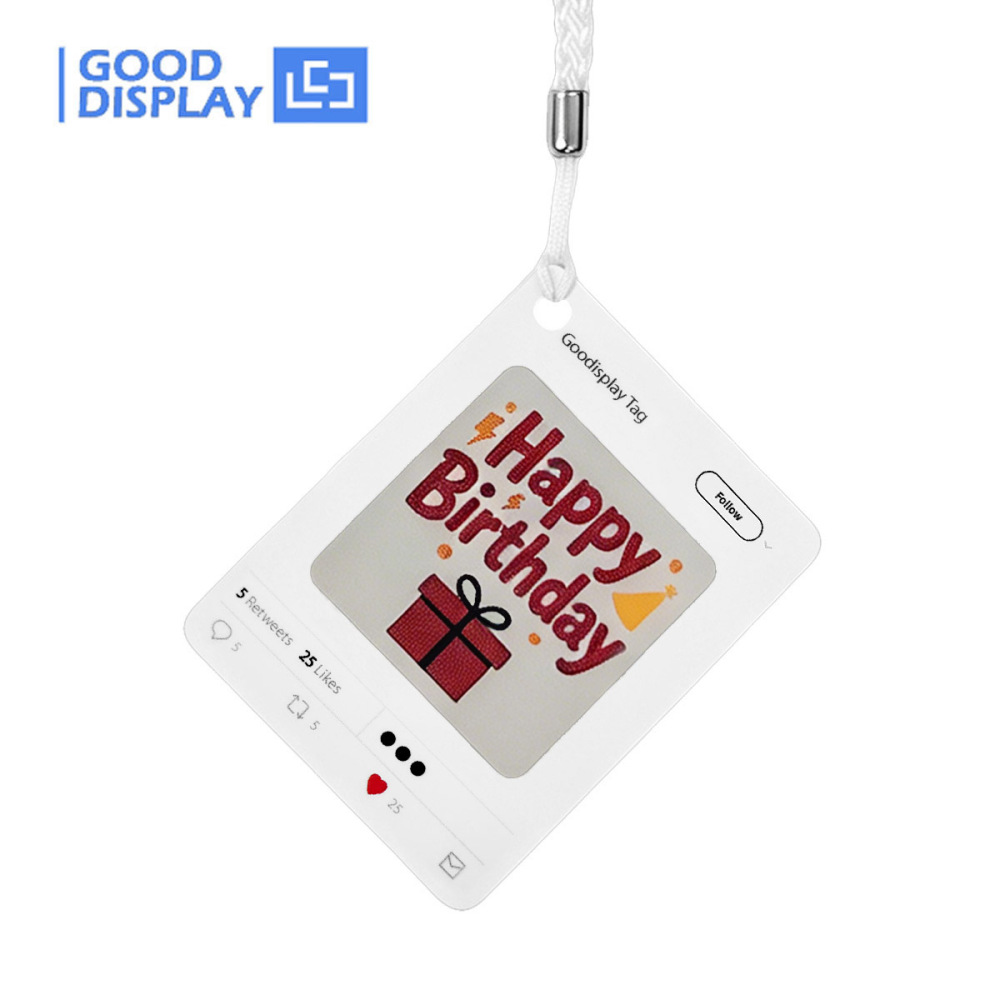 3mm ultra-thin 1.54" Battery-Free NFC E-Paper Display Tag 4-Color 200×200 GDP0154NF2