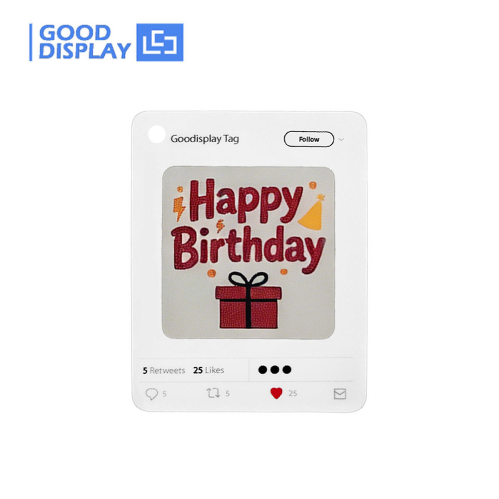 3mm ultra-thin 1.54" Battery-Free NFC E-Paper Display Tag 4-Color 200×200 GDP0154NF2