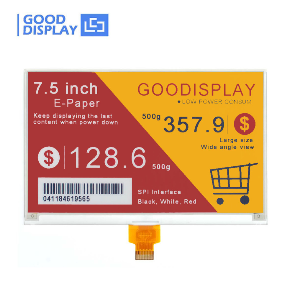 7.5-inch Four-color E-paper Module SPI Display Screen Resolution 800x480 GDEM075F53