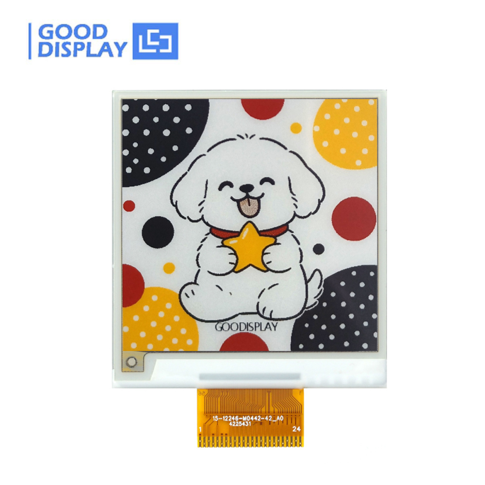 Soldered FPC Cable 2.53" 425x425 4-Color E-Ink Screen ePaper Display with Adapter Board, GDEF0253F16 & DESPI-C0253