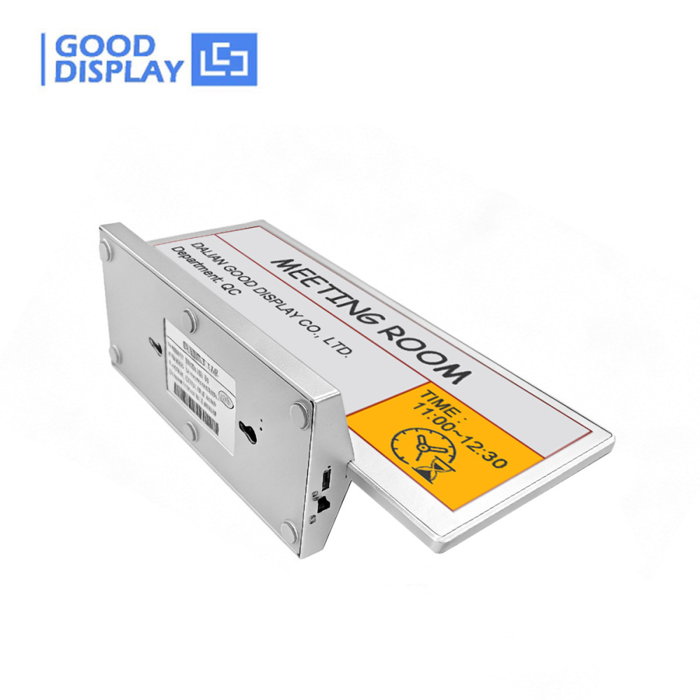 10.85" 4-Color Solar E Ink Conference Nameplate Dual-Side Bluetooth 5.0 E-Paper Desk Display with Open API & OTA Update, DM1085FVB2U