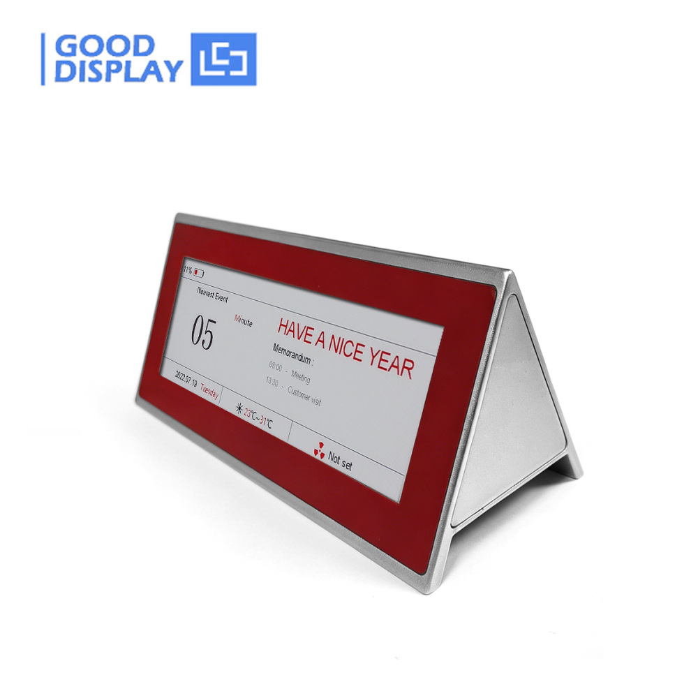 5.79-inch Tri-Color E-Paper Conference Table Cards Red E-Ink Digital Office Signage Display for Meetings & Events, DM0579TAB2/DM0579FAB2