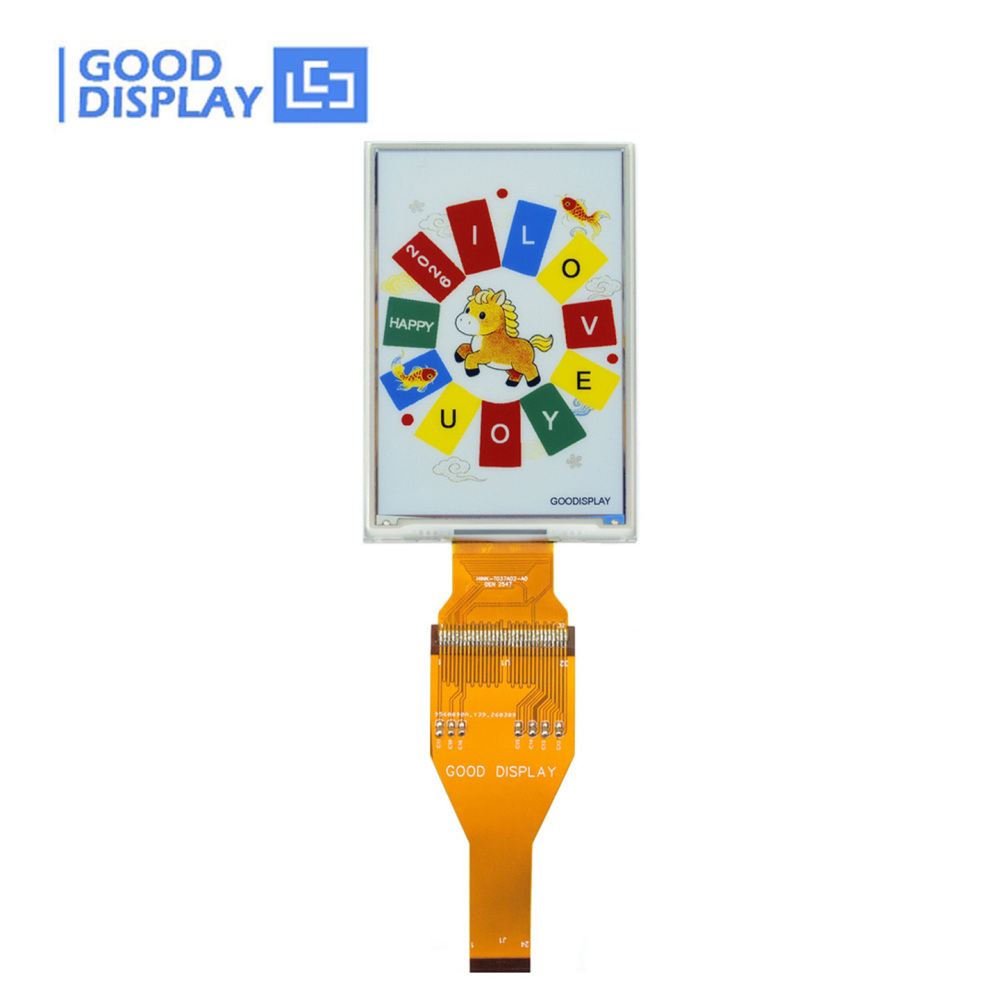 3.7" 6 Native Color E-paper E-Ink 234PPI Display, No Color Filter, Ultra Low Power SPI Interface, GDEH037E01