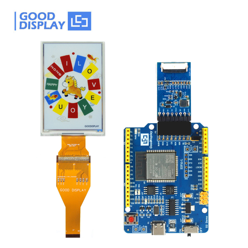 3.7" 6 Native Color E-paper E-Ink 234PPI Display, No Color Filter, Ultra Low Power SPI Interface, GDEH037E01