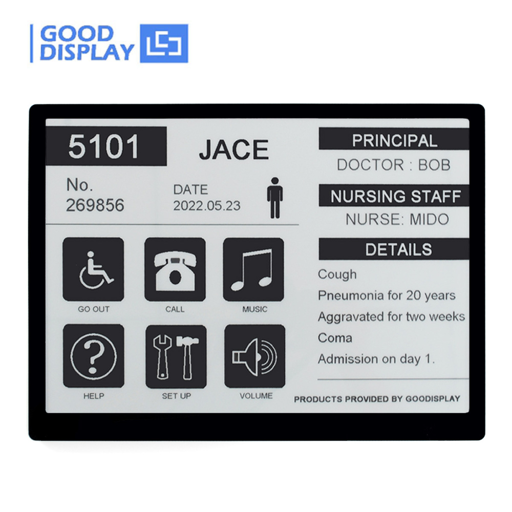 Ultra-thin 13.3'' WiFi E-Ink Display Price Tag Ultra-Low Power Black & White Digital Signage, GDP133BW2/GDP133B2