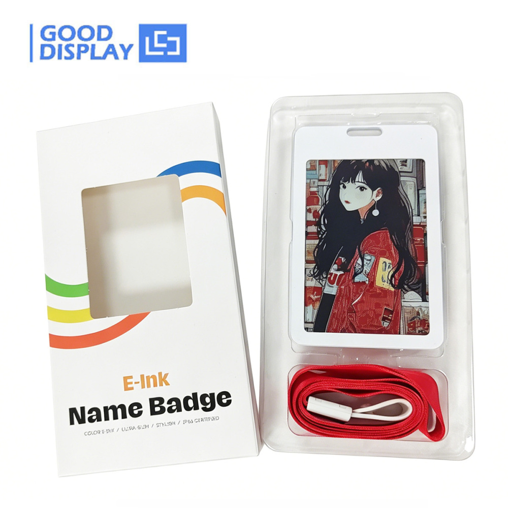 NFC E-Paper Smart ID Badge 3.6" 6-Color, Passive ESL Label DMN036EW