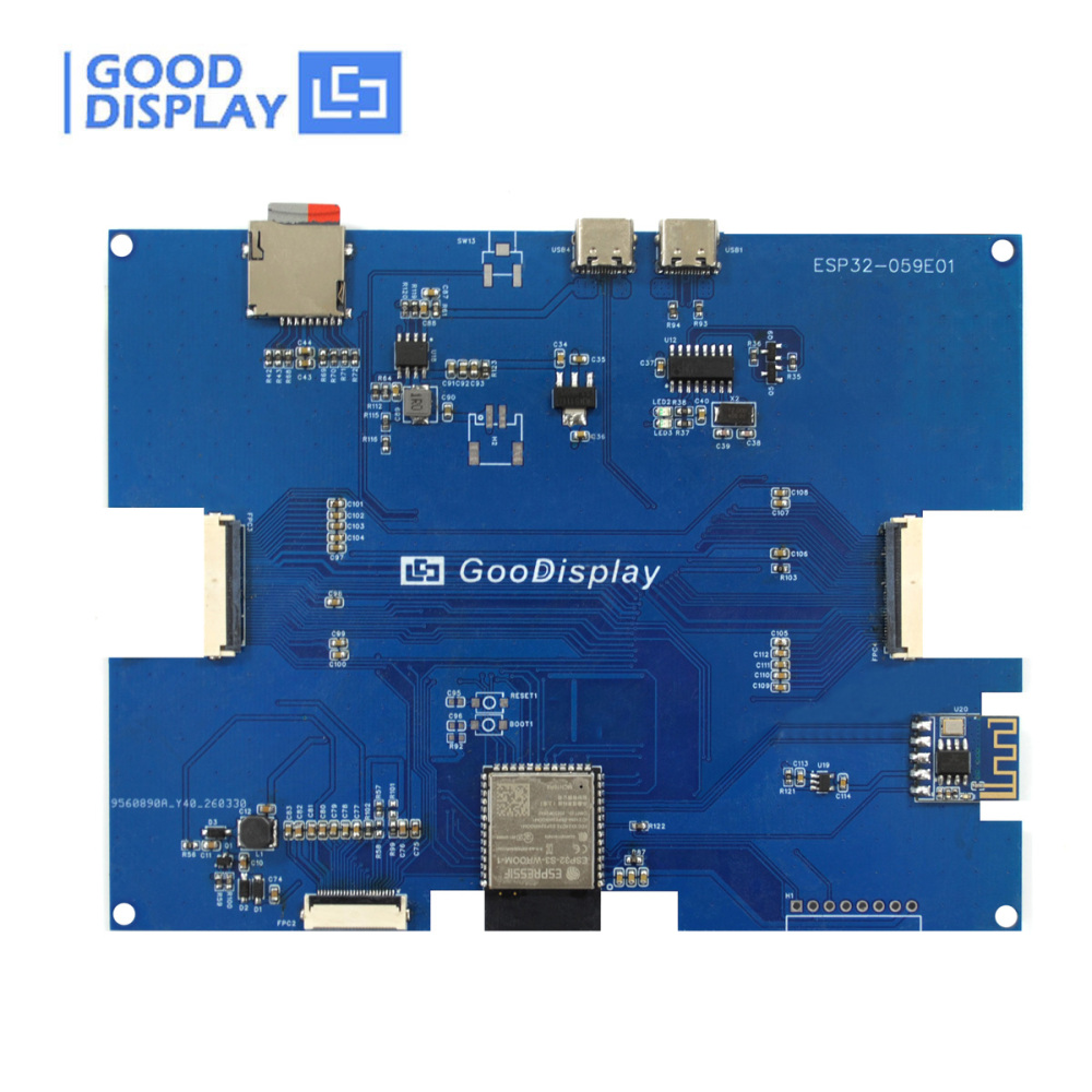 5.9" Spectra 6 E-Paper Dev Board ESP32 Driver, Dual FPC, SD Card, GDEH059E01