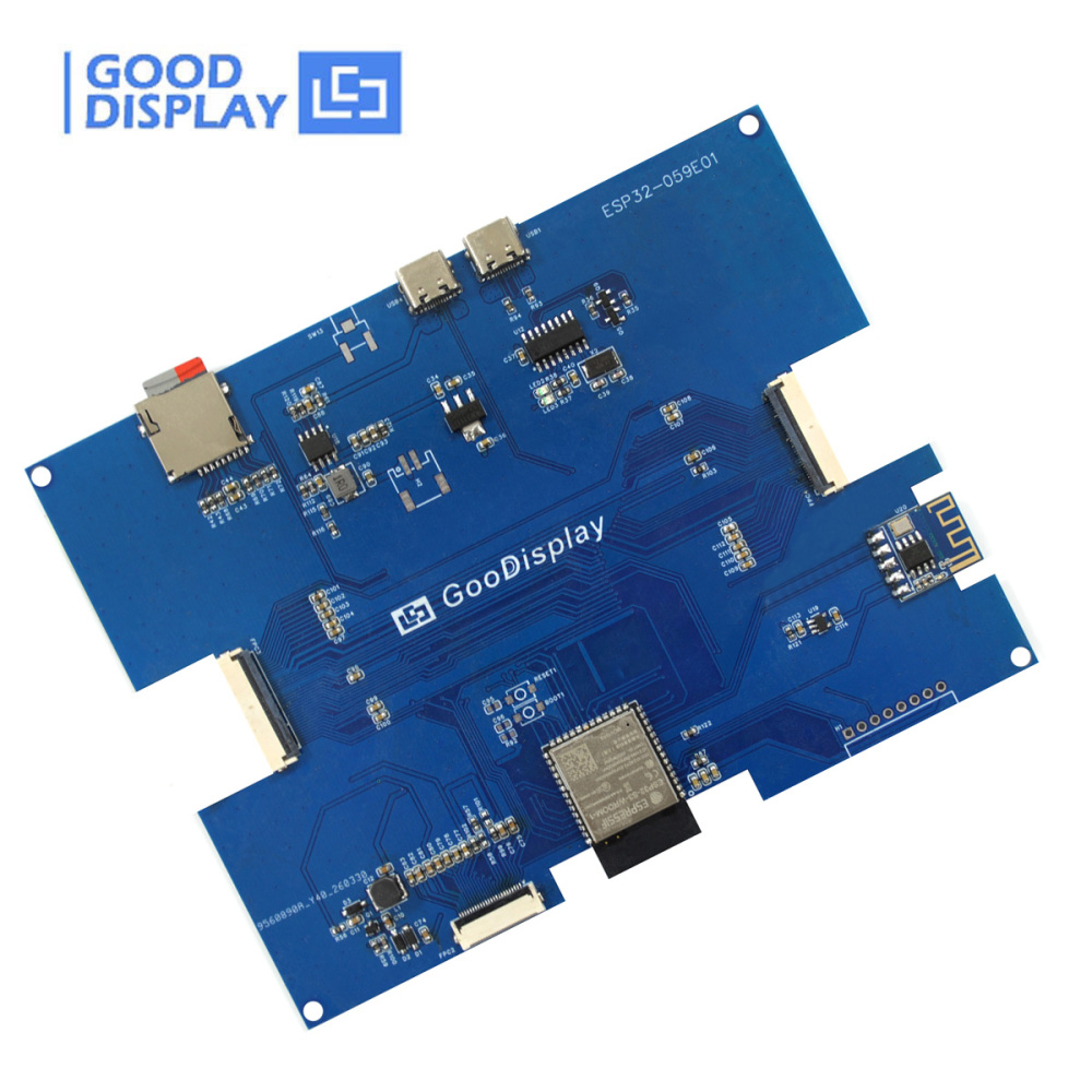 5.9" Spectra 6 E-Paper Dev Board ESP32 Driver, Dual FPC, SD Card, GDEH059E01