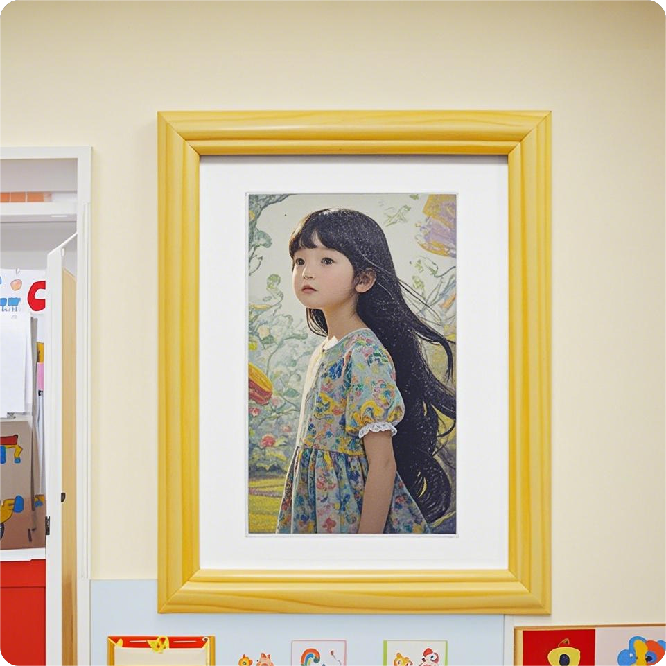 7.3-inch Color E-Paper Frame Solid Wood Design Ultra-Long Standby 800x480 E Ink Spectra™ 6, GDP073EW1