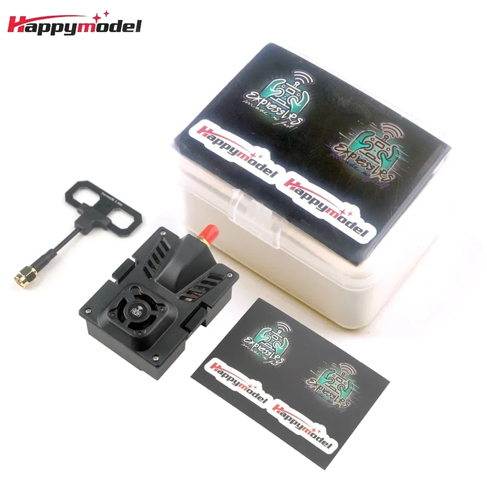 HappyModel ES24TX Pro Micro TX 1000mW 2.4G ELRS Module with Cooling Fan RGB LED Module for RC FPV Airplane Drone