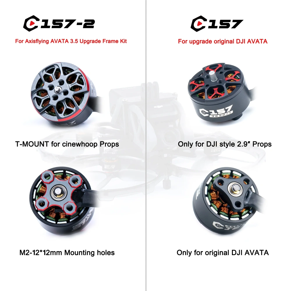 Axisflying 3750KV C157-2 Brushless Motor  for DJI AVATA 3.5" Frame Kit Upgrade FPV Drone DIY Part