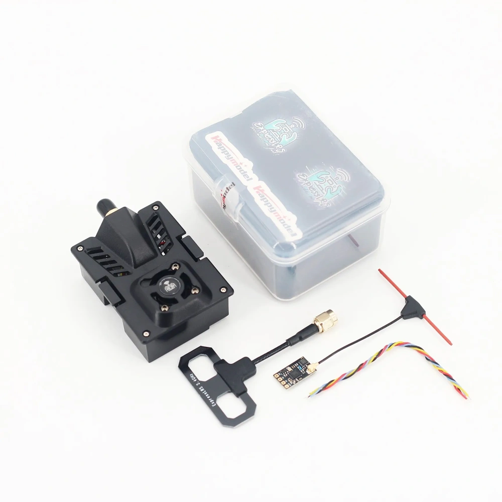 HappyModel ES24TX Pro Micro TX 1000mW 2.4G ELRS Module with Cooling Fan RGB LED Module for RC FPV Airplane Drone