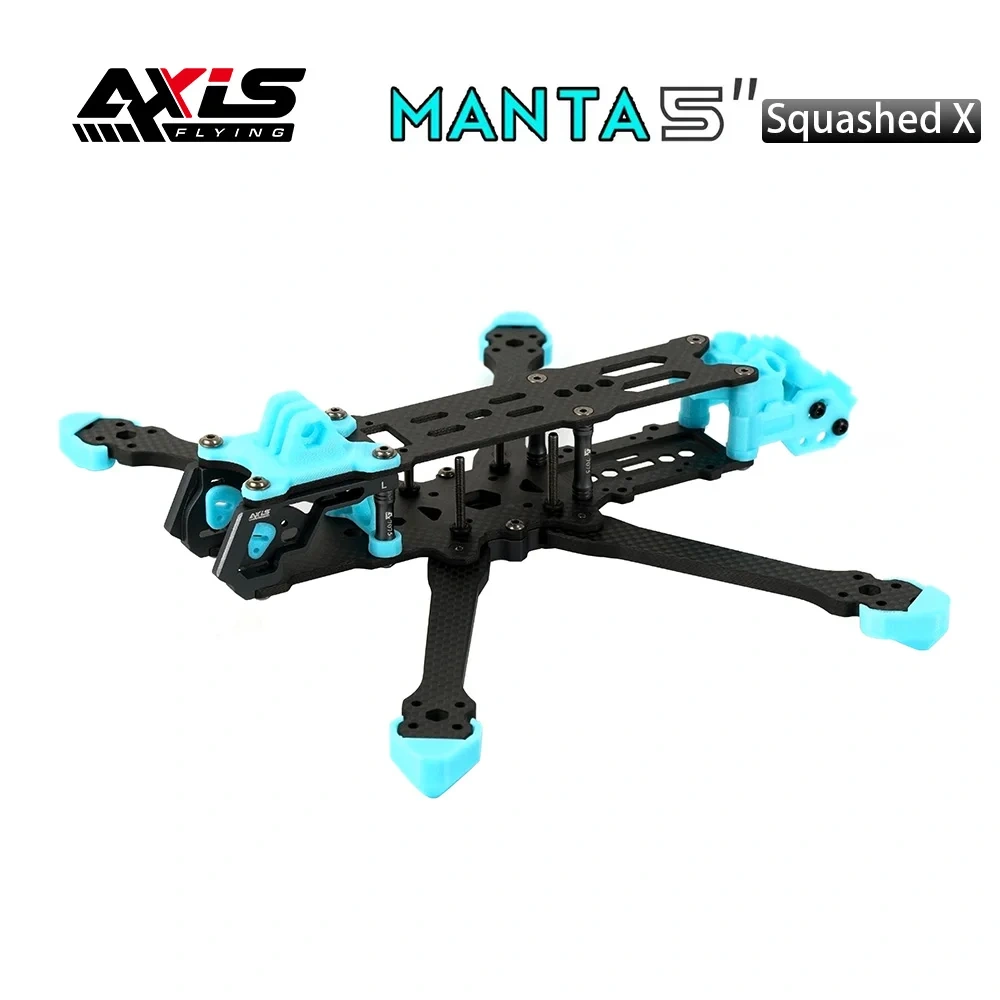 Axisflying MANTA5" / 5 inch FPV Drone Frame Squashed X  Frame Kit Freestyle Cinematic Drone