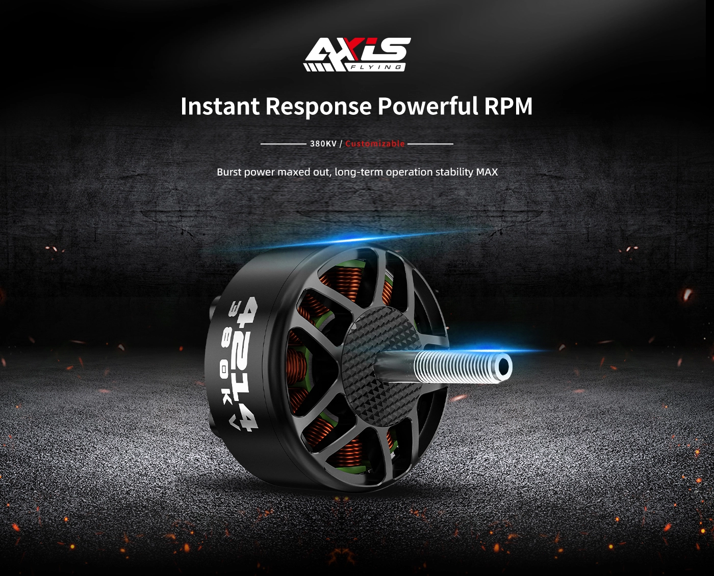 Axisflying AZ4214 6-12S 380KV Brushless Motor 4 quality,q 100
