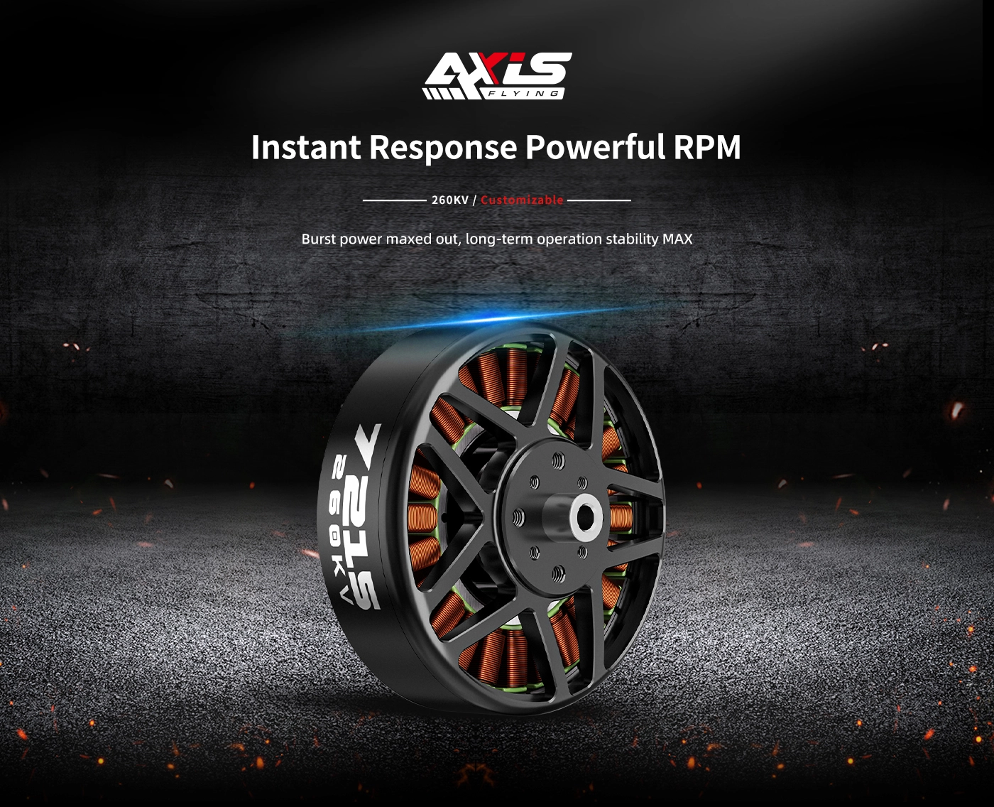 Axisflying AZ7215 8-12S 260KV Brushless Motors (4PCS) 1 quality,q 100