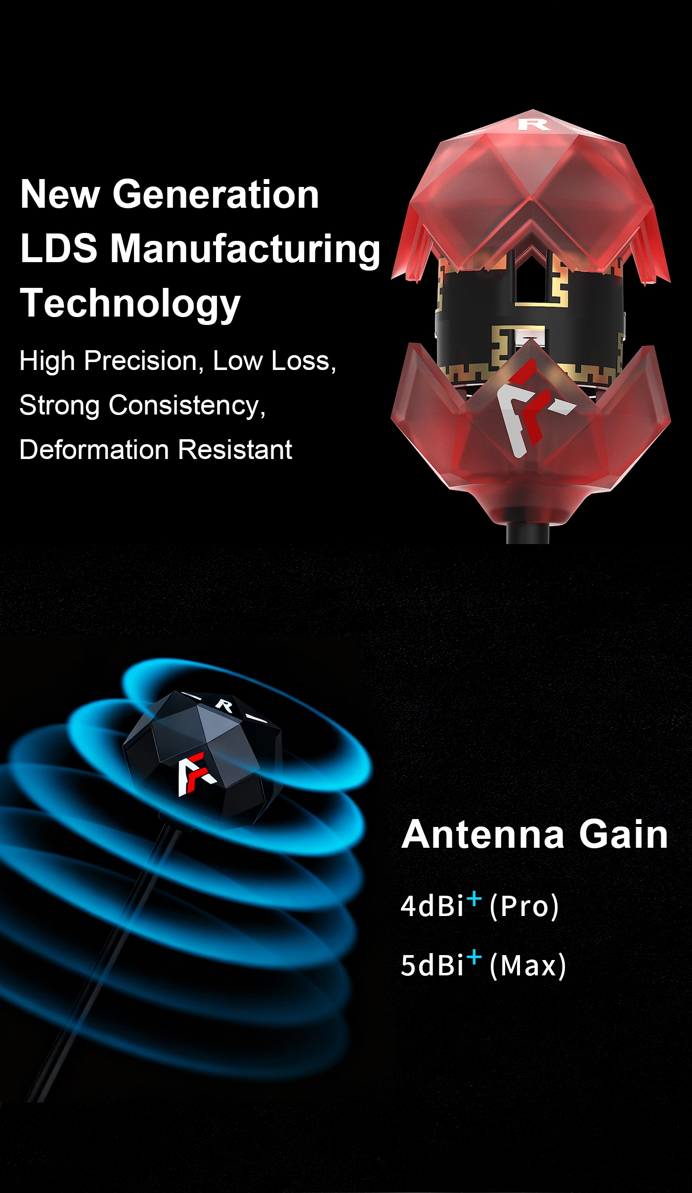 Axisflying Prism V2 5.8GHz RHCP Antenna – 150mm, Black 2 quality,q 100