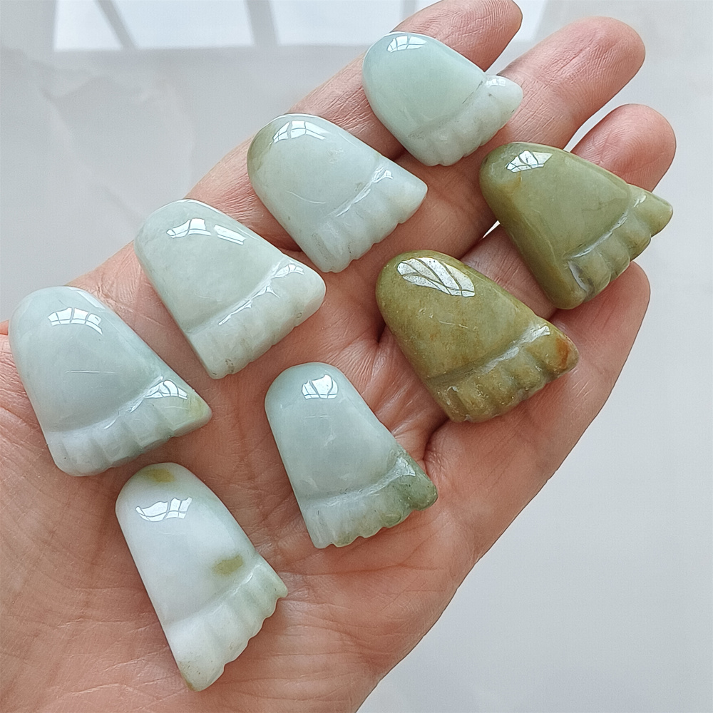 2pcs Natural Type A Untreated 25-29X15-20mm Burmese Jadeite Foot Pendant,Burma Jadeite Loose Pendant,DIY Jewelry Supplies