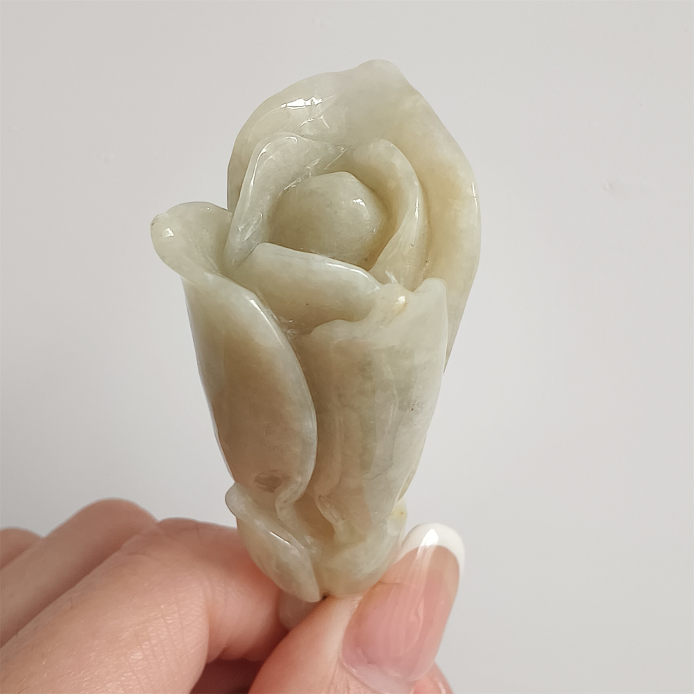 Unique Certificated Natural Type A Untreated 57X25mm Yellow Green Jadeite Flower Pendant,Yellow Green Jadeite Pendant,DIY Jewelry Supplies